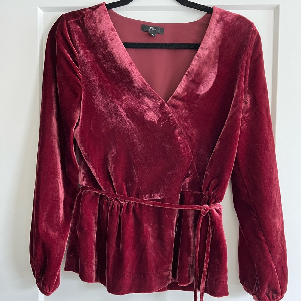 JCrew Velvet Peplum Too